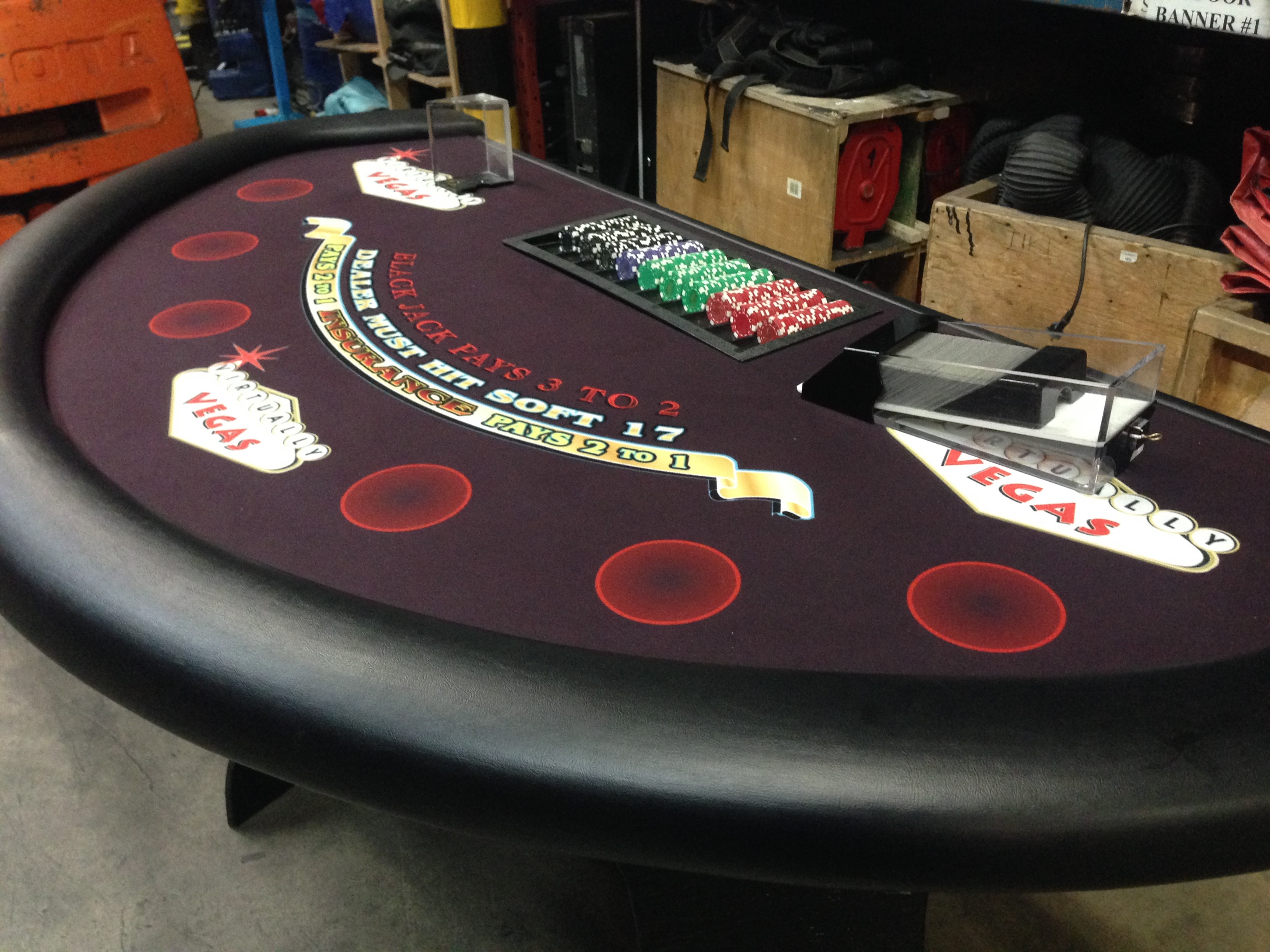 custon blackjack table